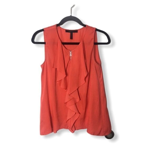 BCBGMAXAZRIA SZ XS Steacy Ruffle Tank Top - Picture 1 of 6
